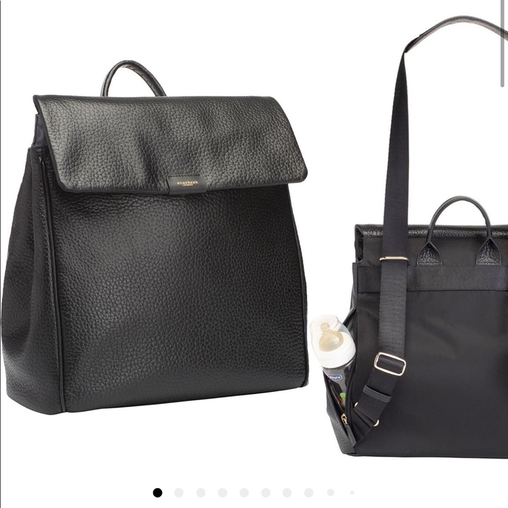 STORKSAK St. James leather diaper backpack